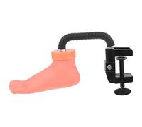 RUNROTOO Pink Nail Art Practice Foot Model Lightweight Pvc Manicure Training Tool to Nail Beauty Skills with Real Skin Touch for Lady and Girl