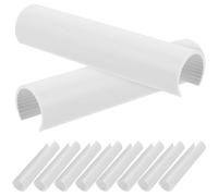RUNROTOO Plastic Tube Buckle Embroidery Frame Buckle Cross Stitch 10pcs White PVC Stable Support Clips for Needlework Hobbyists