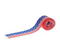 RUNROTOO Polyester Ribbon with Environment-Friendly Dyes and Washable Feature 1 Roll American Independence Day Themed for Invitation and Party Decoration Supplies
