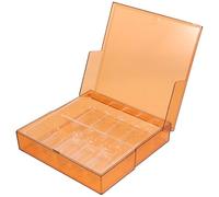 RUNROTOO Portable Brown Acrylic Vial Storage Case for Insulin and Medicine Ampoules with Light Protection and Stable Structure, Holds 10 Vials, for Home Medical Organiser and Ambulance Use