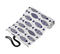 RUNROTOO Portable Easy to Carry Cotton Linen Canvas Pencil Roll Wrap Organizer with 48 Slots Adorable Pencil Storage Case Creative Roll Design with Beautiful for Drawing and Sketching