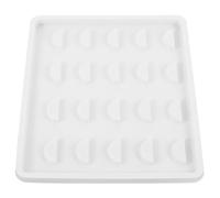 RUNROTOO Portable False Eyelash Storage Box Plastic Tray Security Feature White Eyelash Holder Case for Individual Use and Travel