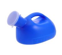 RUNROTOO Portable Male Urinal 2000ml Thickened Blue Plastic Urine Bottle with Lid Large Capacity Reusable Elderly Urine Container for Travel Outdoor and Night Use
