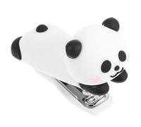 RUNROTOO Portable Mini Cartoon Panda Stapler and Teachers, Lightweight Soft Plastic and Metal Construction, Neat and Organised Office Or Home Desktop Stapler Using 10# Staples