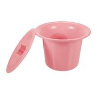 RUNROTOO Portable Plastic Urinal with Lid for Elderly and Disabled, Lightweight Non-Slip Design Bedpan Suitable for Night Use and Household Assistance