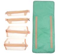 RUNROTOO Portable Removable Cosmetic Case 4-in-1 Separable Bag Nylon and Mesh Fabric, Convenient for Sorting and Organizing Toiletries and Medicine, Travel Organizer for Mothers and Female