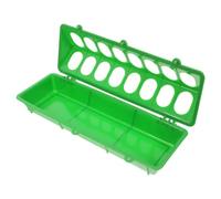 RUNROTOO Poultry Feeder Sturdy Green Chicken Trough for Chickens and with Large Capacity and Multifunctional Design, Small Bird Tray Suitable for Outdoor Use