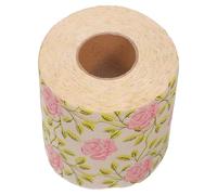 RUNROTOO Printed Toilet Paper Roll with Rose Pattern, Bamboo Pulp Material, Creative Decoration for Table Setting and Holiday Season, Delicate Patterned Tissue Toilet Paper