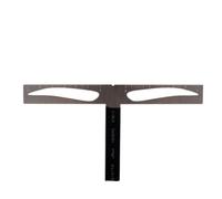 RUNROTOO Professional Eyebrow Ruler Metal Three-point Positioning Kit for Natural and Symmetrical Eyebrows, Easy to Carry for Use at Home Or on A Trip