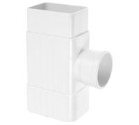 RUNROTOO PVC Rain Gutter Downspout Connector White, Architectural Compliance, Protects Property, Modern Stylish Design, Sturdy PVC Material for Roof Drain and Rainwater Management