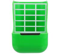 RUNROTOO Rabbit Feeding Rack Green Plastic Food Container with Fixed Knob for Small Animals and Chinchillas, Holding in Place Hay Feeder Suitable for Pet Cages