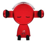 RUNROTOO Red Car Phone Holder with Motion Sensing Technology for Safer Driving, Abs Material Universal Mobile Phone Holder Compatible with Car Air Vent Navigation