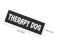 RUNROTOO Reflective Pet Dog Vest Patch with Removable Service Dog Tag Leather Harness Patch for Safety and Identification for Outdoor Use