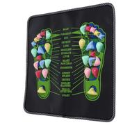 RUNROTOO Reflexology Foot Massage Stone Mat PVC Material Comfortable and Easy to Carry Foot Acupressure Pad for Home and Office Use, Suitable for Healthconscious Individuals and Acupressure