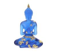 RUNROTOO Resin Buddha Statue Home Decor Figurine for Office Desktop, Buddhist Sculpture Tabletop Ornament for Meditation and Living Room Display