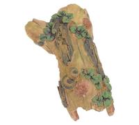 RUNROTOO Resin Reptile Hideout Cave with Hollow Tree Trunk Design, Providing Shelter and Hiding Spot for Lizards and Snakes, Sturdy Habitat Decor for Reptile Terrariums and Amphibian Tanks