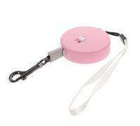 RUNROTOO Retractable Leash for Small Dogs and Rabbits to 5kg with Adjustable Length and Sturdy Nylon Cord, for City Walks and Open Parks in Pink Plastic Design