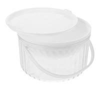 RUNROTOO Reusable Plastic Salad Bowl with Lid for Fridge, Thick Design Food Storage Container, Refrigerator Friendly Food Organizer Container for Lunch and Meal Prep