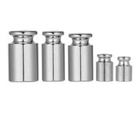 RUNROTOO Scale Balance Weight Five-Piece Calibration Set Steel Hard Plating for Laboratory and Educational Electronic Scale Use