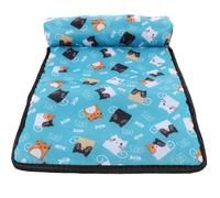 RUNROTOO Self Cooling Cooling Pad for Cats and Dogs with Beautiful Printing, Stylish Cloth Material, for Cages and Rooms, Providing a Cool Playing Place and Summer Comfort
