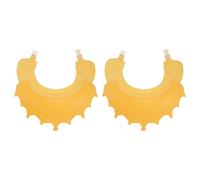 RUNROTOO Shampoo Caps for Ear and Eye Protection Waterproof Silicone Hair Washing Hats 2pcs with Drainage Brim and Cartoon Shape during Bathing and Hair Washing
