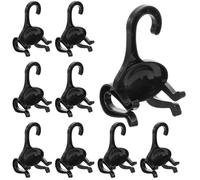 RUNROTOO Shoe Hangers with Double Slots for Hanging Sports Shoes and Leisure Space-Saving Hooks Black 10pcs Suitable for Wardrobe and Supermarket Display