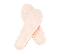 RUNROTOO Shoe Pads Shock-Absorbing and Improved Features 1 Pair Beige Artificial Lamb Wool and Cotton for Athletic Activities and Daily Life