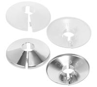 RUNROTOO Shower Flange Replacement Collar Covers 15mm 4pcs Round PVC for radiators and Drain Lines Easy Installation