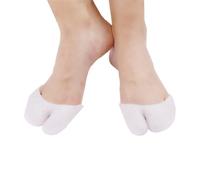RUNROTOO Silica Gel Separators Cushions Providing Relief White 2 Pairs for for Dance Ballet Dancer Easy to Wear Feet Care Tool and Everyday Use