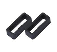 RUNROTOO Silicone Watch Band Loops 2Pcs for X5, Black Soft Silicone, Inner Diameter 22Mm, Easy Installation, Sports Use