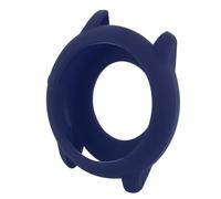 RUNROTOO Silicone Watch Protective Case for Solar Smartwatch Anti-scratch Soft Shell Cover with Precise Cutouts Full Protection Against Drops and Bumps Dark Blue Fashion Wristwatch Frame