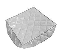 RUNROTOO Silver Refrigerator Insulated Cover with Aluminum Foil and Oxford Cloth, Dustproof and All-weather Protection, Small Fridge Cover outside Use on Patio Or Balcony with Magnet