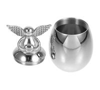 RUNROTOO Silver Stainless Steel Pet Urn for Cat Ashes, Portable Memorial Keepsake Jar That Holds Small Amount of Pets Ashes, for Cat Memorial and Funeral