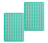RUNROTOO Single Side Circuit Board Kit for DIY Projects and Circuit Experiments 2pcs Functional Green Fr-4 Fiberglass Board with Five-hole Design for Easy Connection