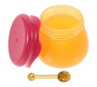 RUNROTOO Small for Making Your Own Cosmetics Cosmetic Container Lip Balm Jar 6g Refillable with Spoon Lightweight Abs and Pp Material Smooth Surface Cream Jar