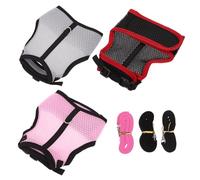 RUNROTOO Small Pet Leash with Comfortable Fit and Easy On/off for and Hamsters 3 Sets Lightweight Mesh Cloth Vest Suitable for Indoor and Outdoor Activities