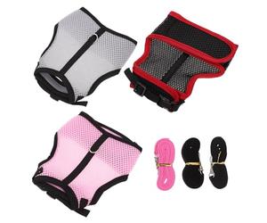 RUNROTOO Small Pet Leash with Comfortable Fit and Easy On/off for and Hamsters 3 Sets Lightweight Mesh Cloth Vest Suitable for Indoor and Outdoor Activities