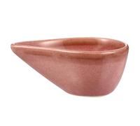 RUNROTOO Small Red Ceramic Essential Oil Dish Aromatherapy Mud Mask Holder Facial Mask Mixing Bowl Aroma Diffuser Plate for Spa and Home Use