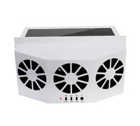 RUNROTOO Solar Powered for Improved Air Circulation and Temperature Control with Abs Material Car Ventilation Fan Energy Conservation and 1200mah Capacity, Suitable for Car Window