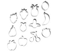 RUNROTOO Stainless Steel Cookie Cutters Set 12Pcs Multipurpose Baking Mold for Biscuit Making and Giving Kitchen Tools 9.25X6.7X1.1 Inches