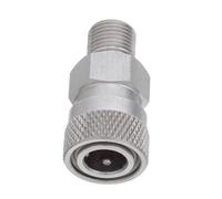 RUNROTOO Stainless Steel Quick Connect Coupler for Mountain Bikes and Electric Scooters, High Pressure Pump Hose Nozzle with Embedded Seal Ring and Thickened Braided Hose for Outdoor