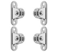 RUNROTOO Steel Pulley Wheel with Bearing and Versatile Use 4pcs Nickel Plated Lifting Pulley Efficient Traction for Clothesline and Rope in Heavy Duty Weight Moving Tasks
