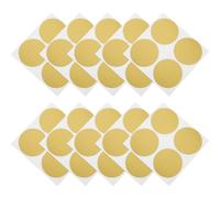 RUNROTOO Sticker Labels Paper Material Golden 50pcs Round Scratch Off Easy to Use Adhesive Scratch for and Birthday Decoration Party Games Prize