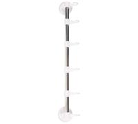 RUNROTOO Suction Cup Towel Rack Stainless Steel Adjustable Utensil Hanger with 6 Hooks for Kitchen and Bathroom Wall Mount Storage