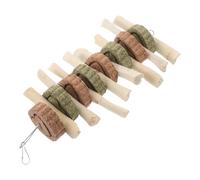 RUNROTOO Sweet Bamboo Chew Sticks for Rabbits and Small Pets, Natural Grass Cakes and Carrot Molar, High-fiber Bunny Chew Treats for Guinea Pigs, Hamsters, and Chinchillas