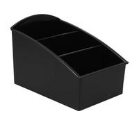 RUNROTOO Tea Bag Storage Box for Bar and Countertop with Multi-grids, Black Abs Organizer Offering Ample Storage Capacity and Sleek Minimalist Design for Tea Bag Holders