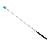 RUNROTOO Telescoping Back Scratcher and Silicone Scalp Massaging Brush with Stainless Steel Handle, Washable and Extendable Massage Tool for Back Cleansing and Relaxation