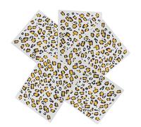 RUNROTOO Temporary Leopard Body Decal Gold Foil Transfer Stickers 6 Sheets Waterproof for Festival, Party, and Outdoor Use 6.3X5.1 Inch Transfer Film
