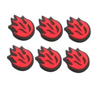 RUNROTOO Tennis Racket Silicone Dampeners Fire Shaped Shock Absorbers 6Pcs Flame Design for Court Use