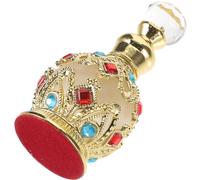 RUNROTOO Travel Size 15Ml Refillable Glass Perfume Bottle with Gold Round Cap, Small Empty Fragrance Dispenser for Essential Oils and Pocket Travel Use